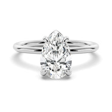 Load image into Gallery viewer, Captivating Raindrop Pear-Shaped Solitaire Moissanite Ring