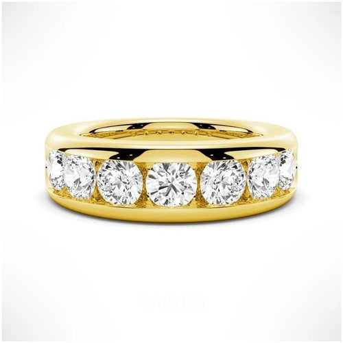 Channel Set Moissanite Men’s Wedding Band