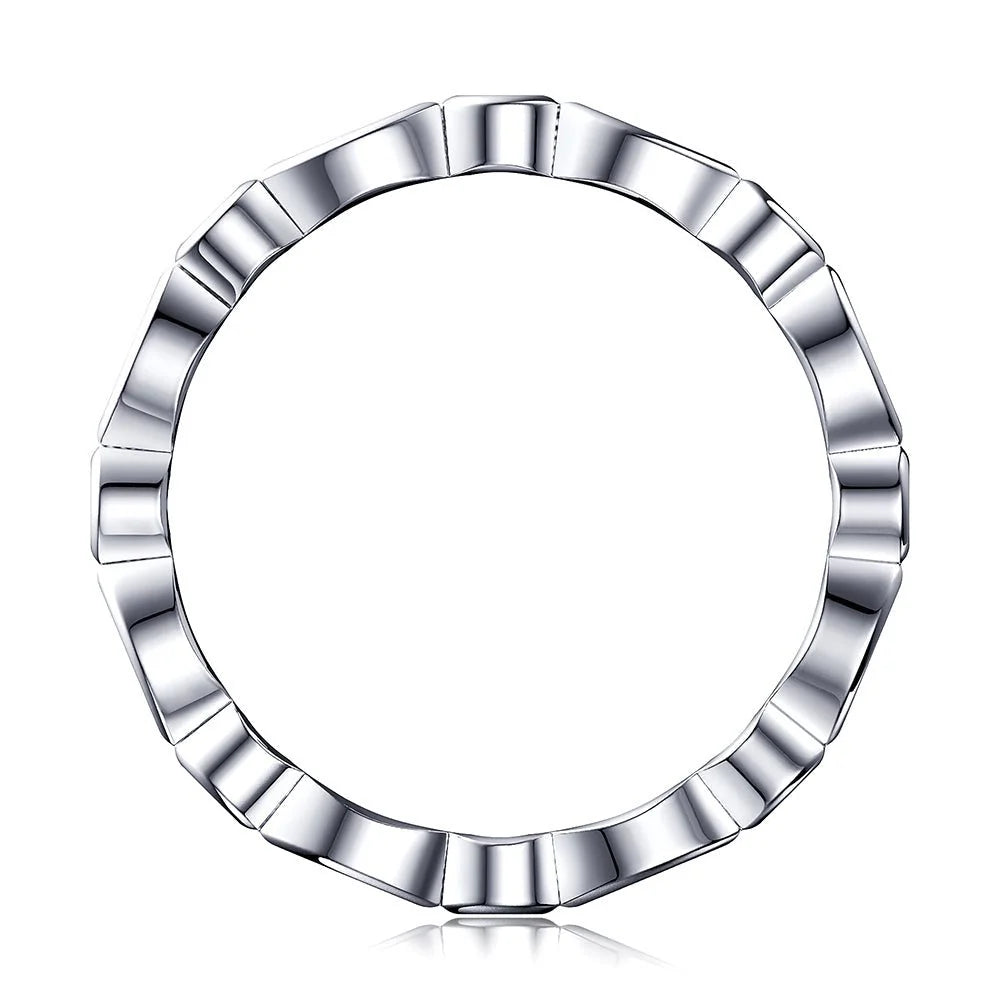 Round & Marquise Moissanite Wedding Band | 925 Silver, 10K-18K Gold, Platinum