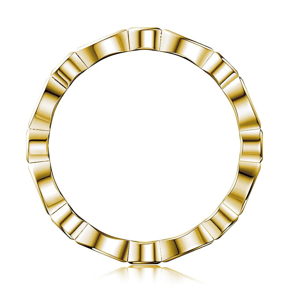 Chic Moissanite Wedding Band Stackable Design