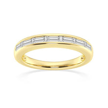 Load image into Gallery viewer, Classic Baguette Moissanite Wedding Band in 14K Yellow Gold