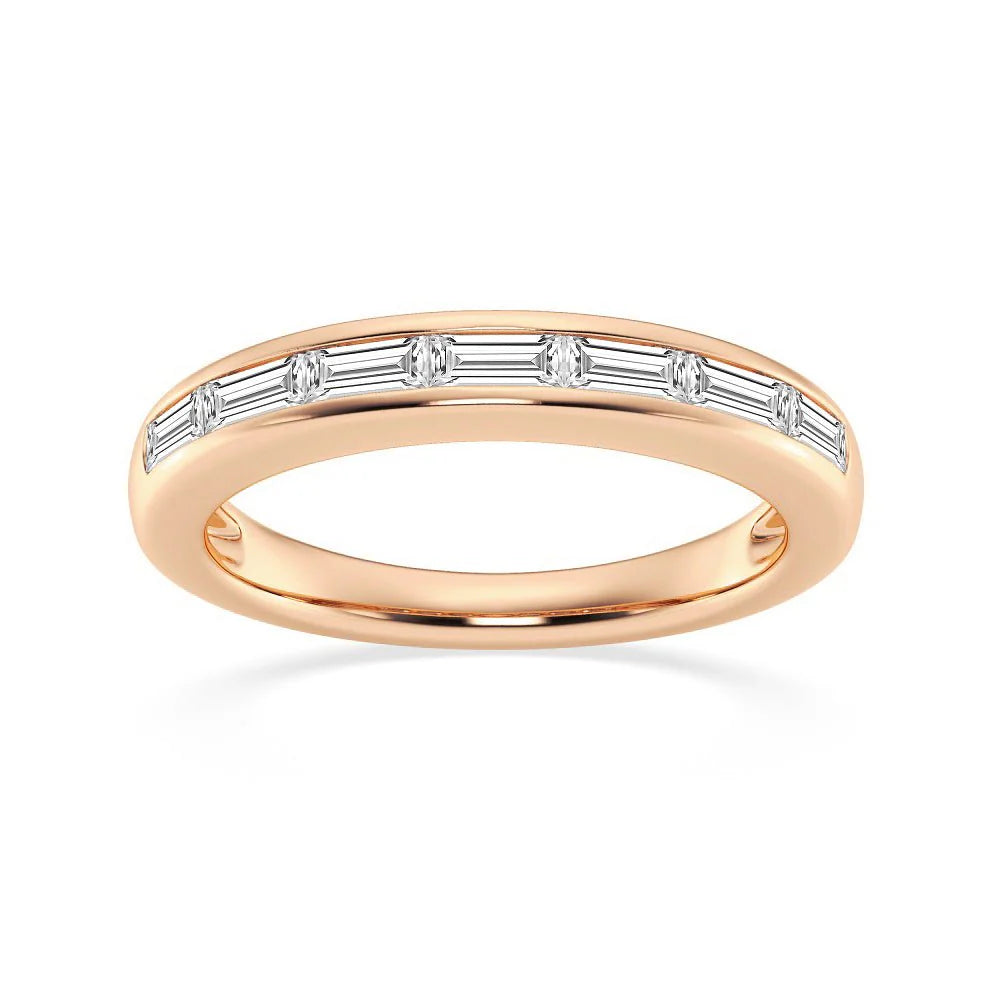 Modern Moissanite Wedding Band for Women – Side View


