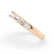 Load image into Gallery viewer, Classic Baguette Moissanite Wedding Band | 925 Silver to 18K Gold, Platinum