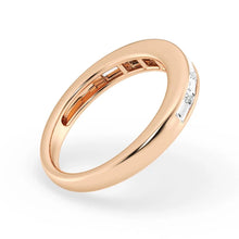 Load image into Gallery viewer, Stackable Baguette Cut Moissanite Band in Rose Gold