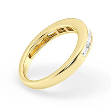 Load image into Gallery viewer, Top View of Baguette Moissanite Stones in Wedding Band