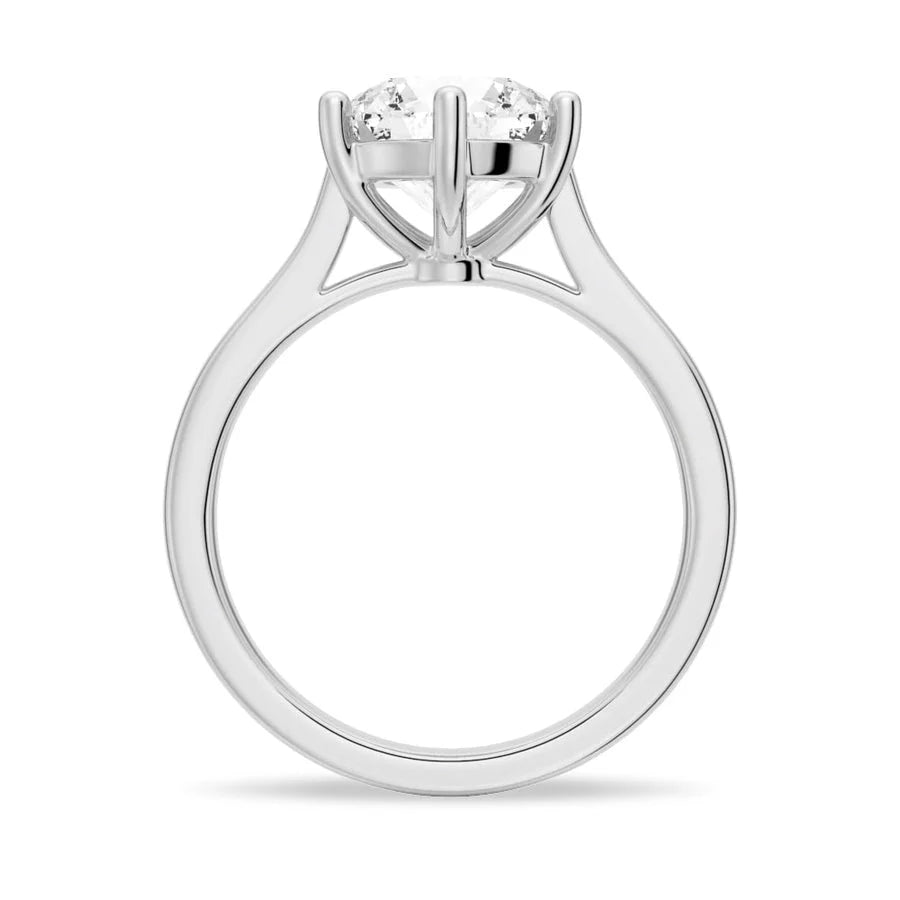 Tapered Cathedral Engagement Ring Design