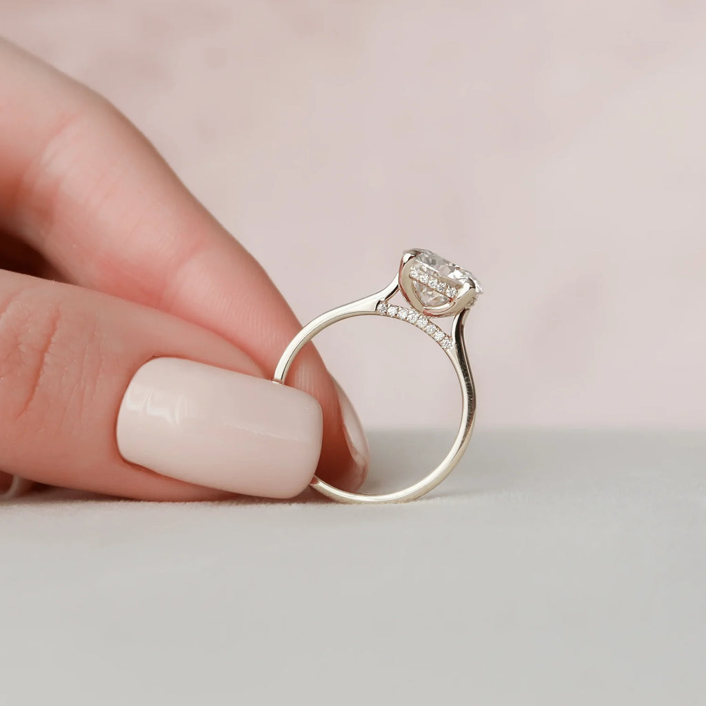 Platinum Round Lab-Grown Diamond Ring