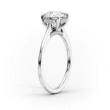 Load image into Gallery viewer, Elegant Hidden Halo Engagement Ring