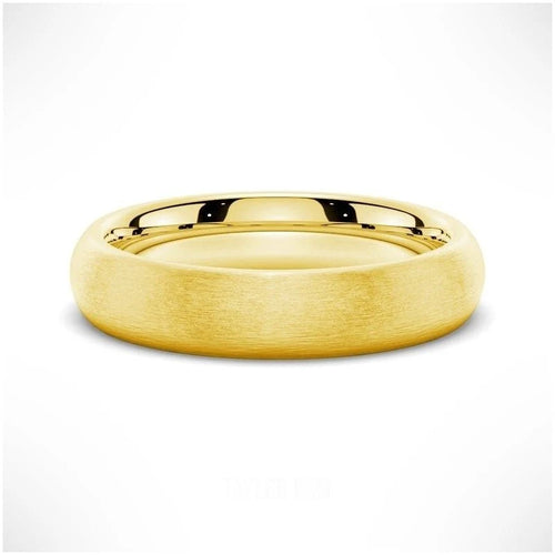 Gold Matte Wedding Ring for Men
