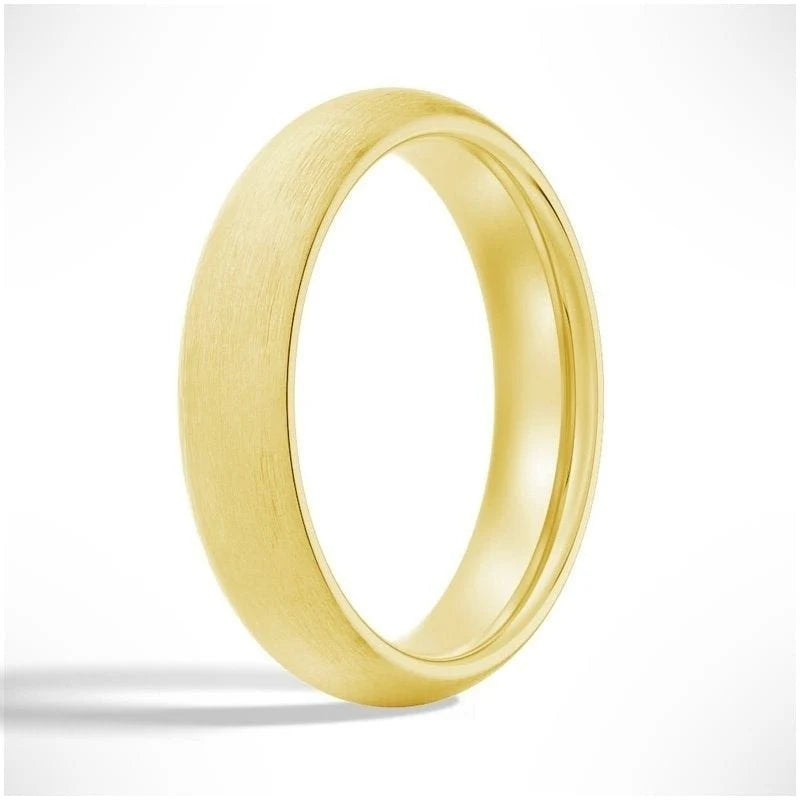 6mm Classic Matte Finish Men’s Wedding Band – Silver, Gold, or Platinum**