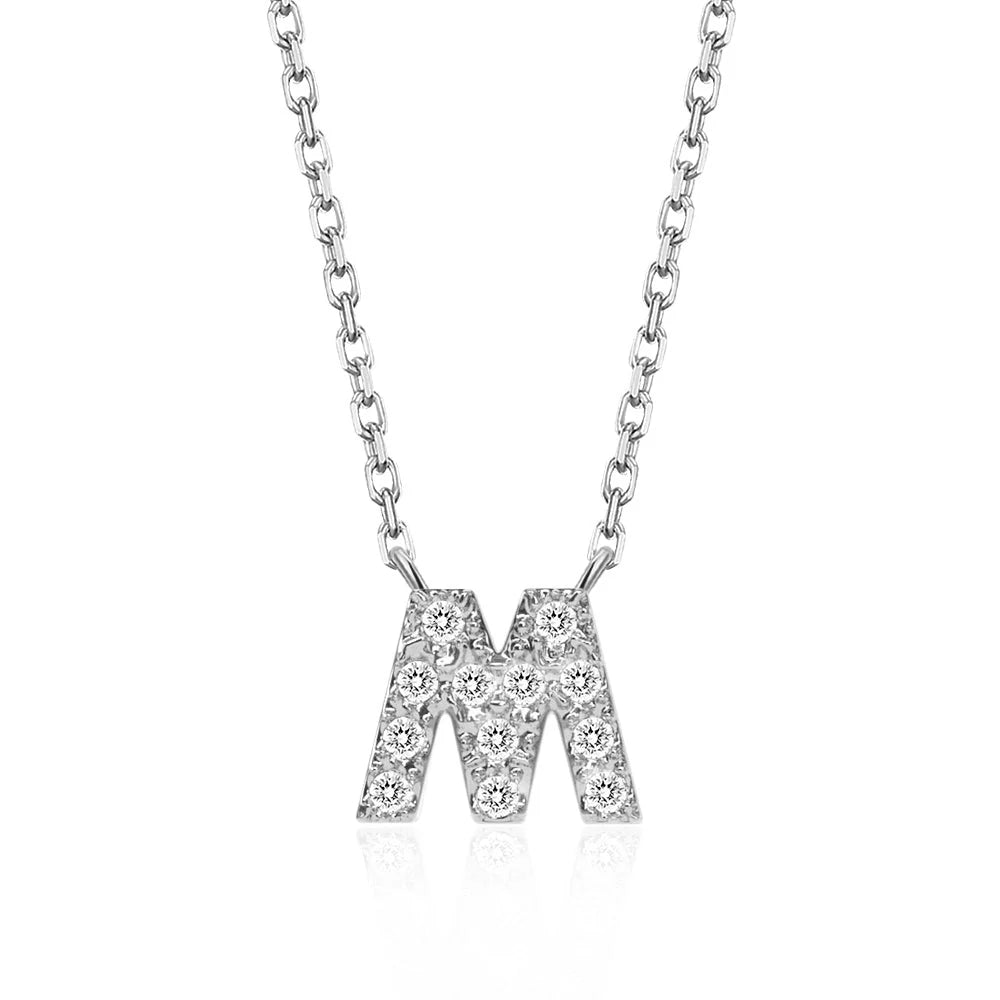letter M necklace  