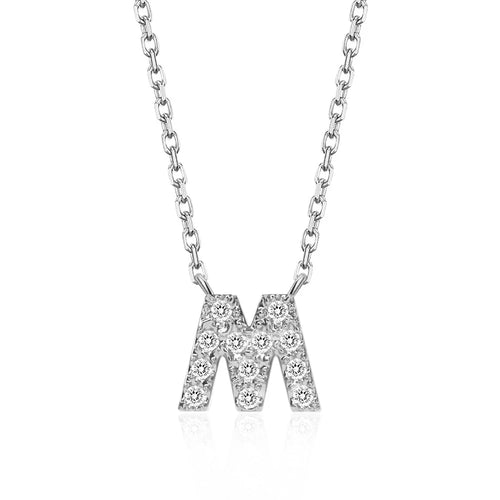 letter M necklace  