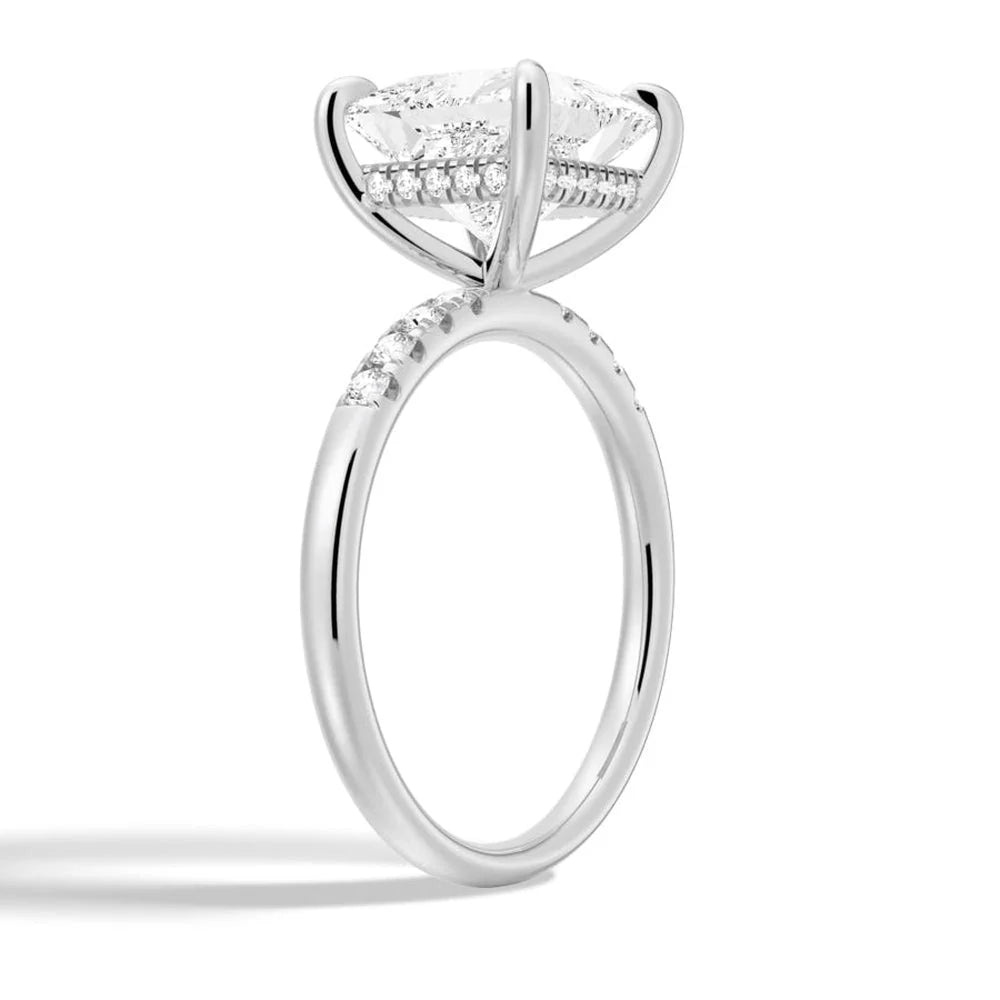 Classic Princess Cut Lab Diamond Ring
