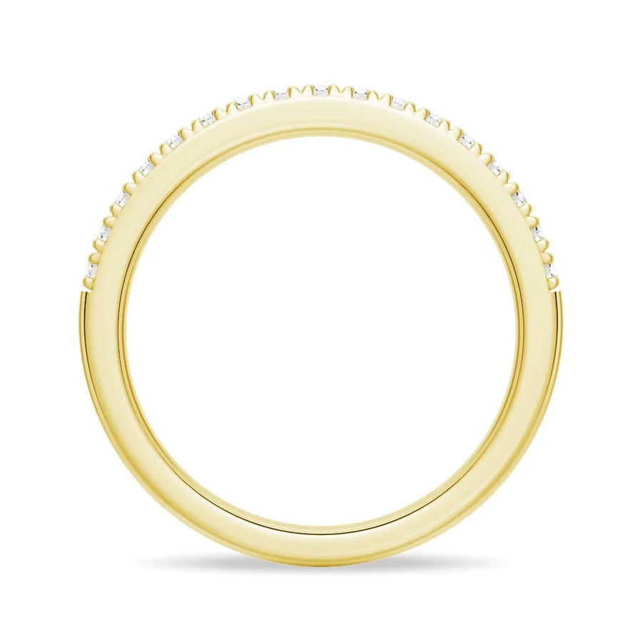 2.2mm Moissanite Wedding Band – Classic Round Cut Eternity Ring