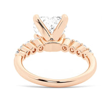 Load image into Gallery viewer, Classic Shared-Prong Heart Moissanite Engagement Ring
