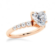 Load image into Gallery viewer, Classic Shared-Prong Heart Moissanite Engagement Ring