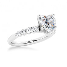 Load image into Gallery viewer, Classic Shared-Prong Heart Moissanite Engagement Ring
