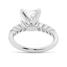 Load image into Gallery viewer, Classic Shared-Prong Heart Moissanite Engagement Ring