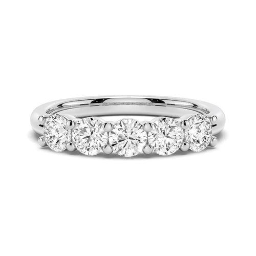 Classic Shared Prong Set Moissanite Ring Wedding Band Stone T.W 2CT- S925 Silver / 10K Gold / 14K Gold / 18K Gold / Platinum