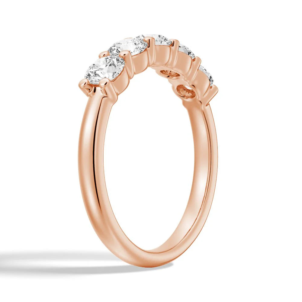 Classic Shared Prong Set Moissanite Ring Wedding Band Stone T.W 2CT- S925 Silver / 10K Gold / 14K Gold / 18K Gold / Platinum