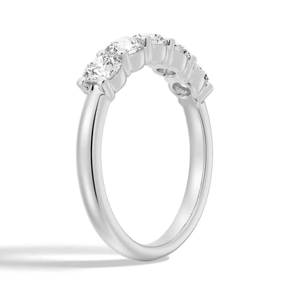 Classic Shared Prong Set Moissanite Ring Wedding Band Stone T.W 2CT- S925 Silver / 10K Gold / 14K Gold / 18K Gold / Platinum