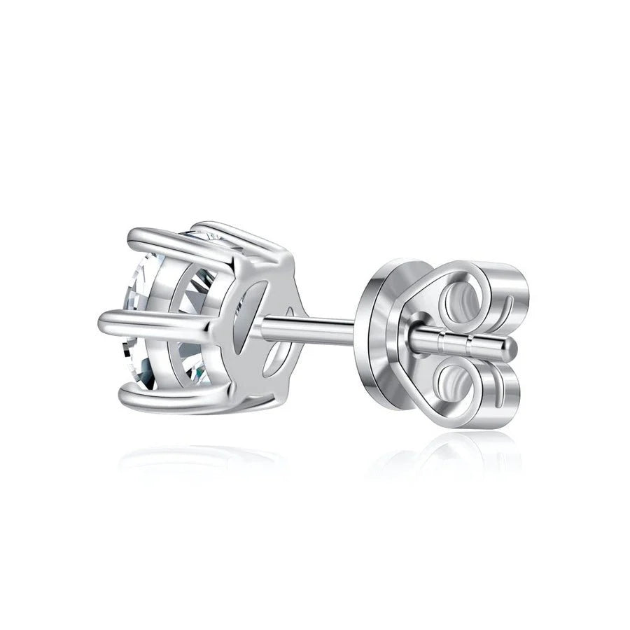 classic moissanite studs  