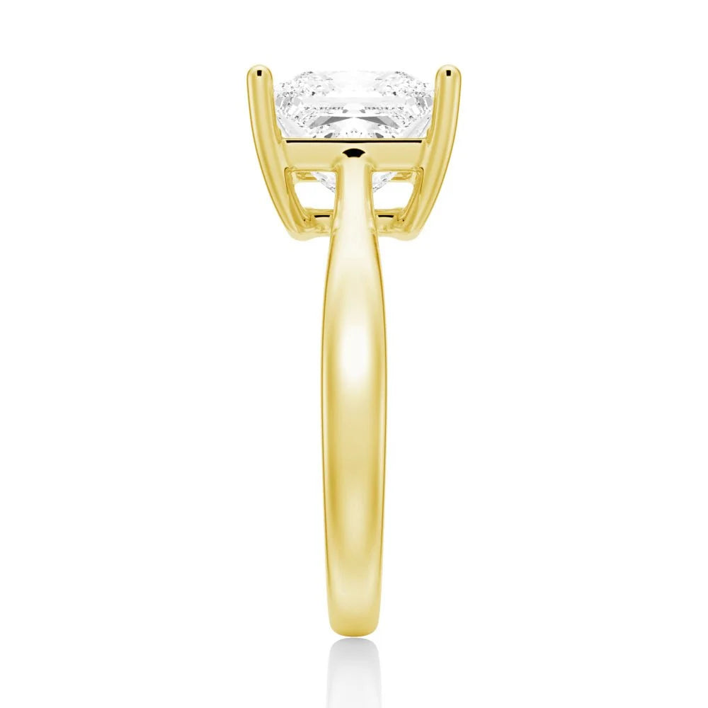 Classic Solitaire Princess Cut Engagement Ring