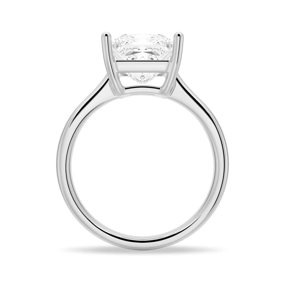 Classic Solitaire Princess Cut Engagement Ring
