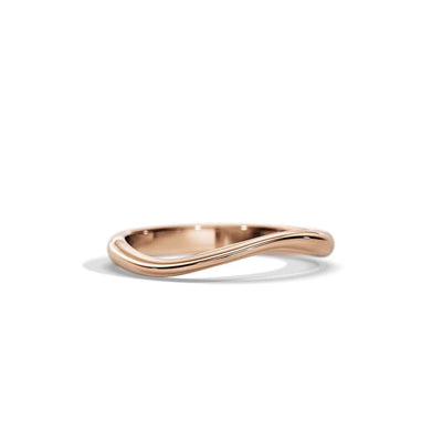 Minimalist Curved Wedding Ring
