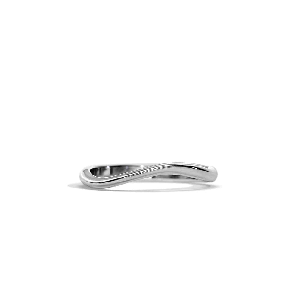 Modern Plain Band with Wavy Silhouette