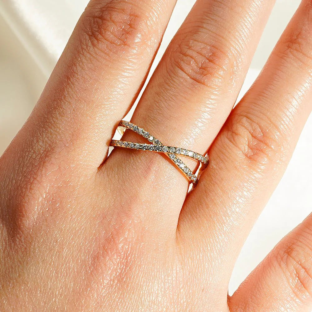 Symbolic Moissanite Wedding Band