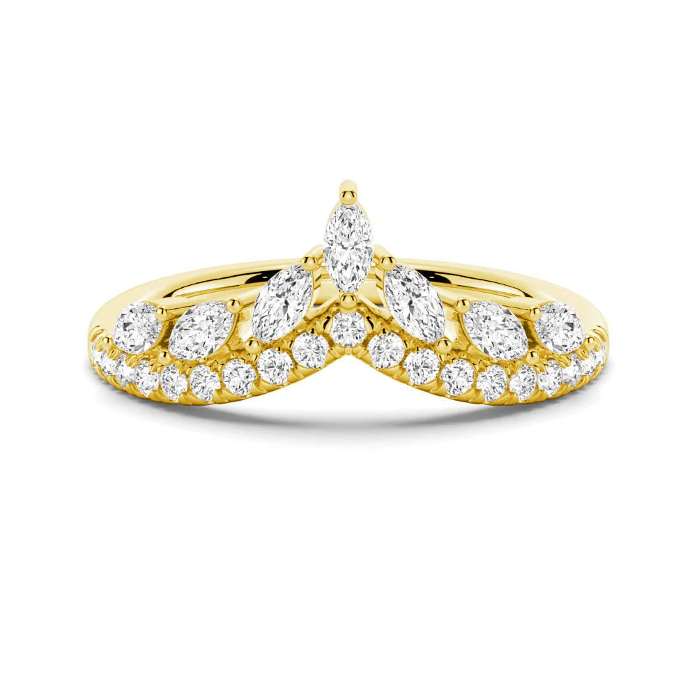 Regal Moissanite Wedding Band for Women