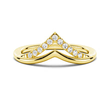 Load image into Gallery viewer, Gold Moissanite Wedding Band Closeup