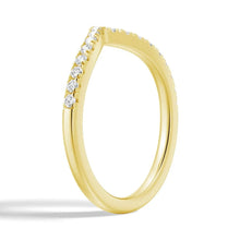 Load image into Gallery viewer, Curved V Moissanite Wedding Band | 925 Silver to 18K Gold, Platinum
