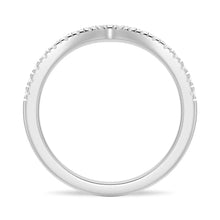 Load image into Gallery viewer, Minimalist Curved Wedding Band with Lab Moissanite