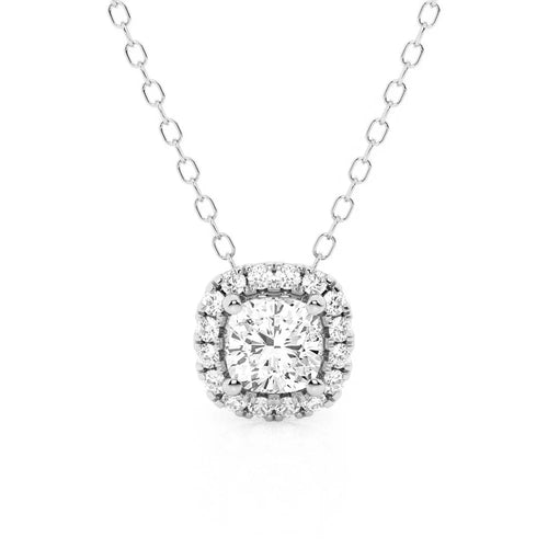 cushion cut necklace  