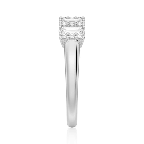 Elegant Eternity Band with Mixed Cut Stones