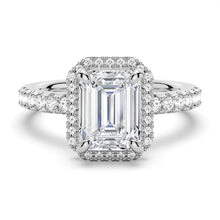 Load image into Gallery viewer, Emerald Cut Moissanite Bridal Set
