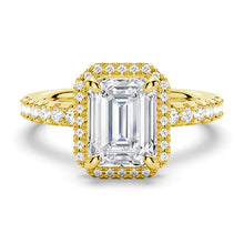 Load image into Gallery viewer, Emerald Cut Moissanite Bridal Set