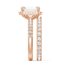Load image into Gallery viewer, Emerald Cut Moissanite Bridal Set