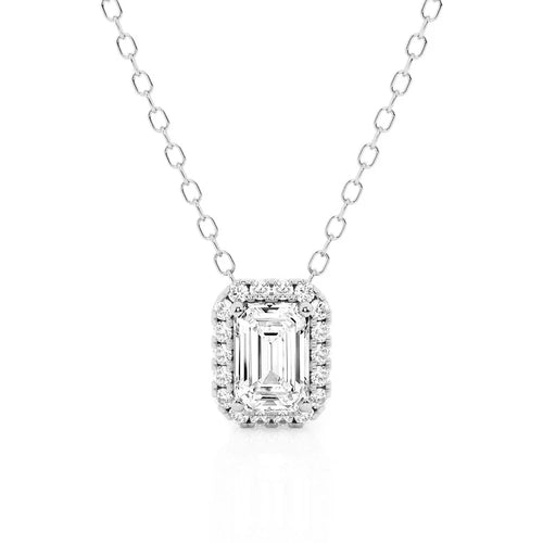 emerald cut necklace  