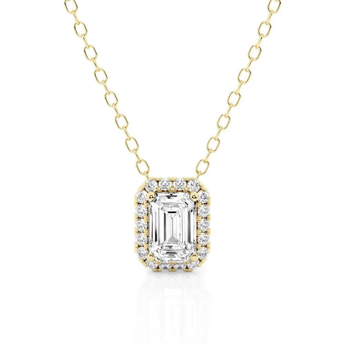 halo moissanite necklace  