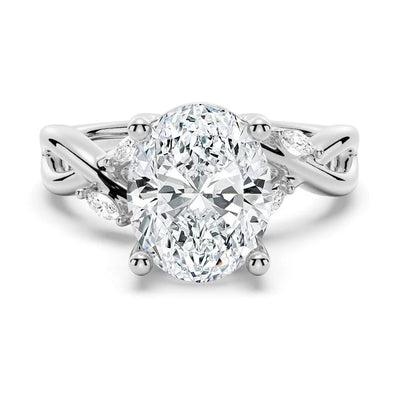 Enchanted Forest Oval Moissanite Ring