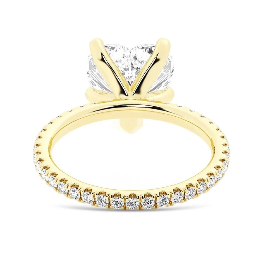 Endless Love Heart-Shaped Moissanite Engagement Ring