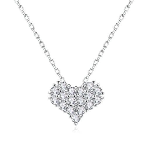 heart moissanite necklace