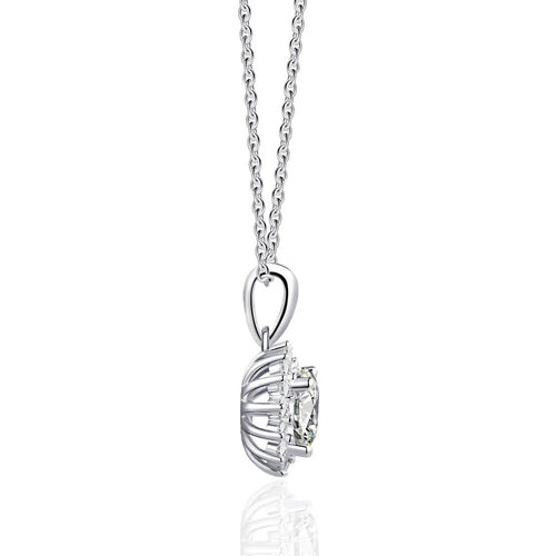 moissanite pendant silver 