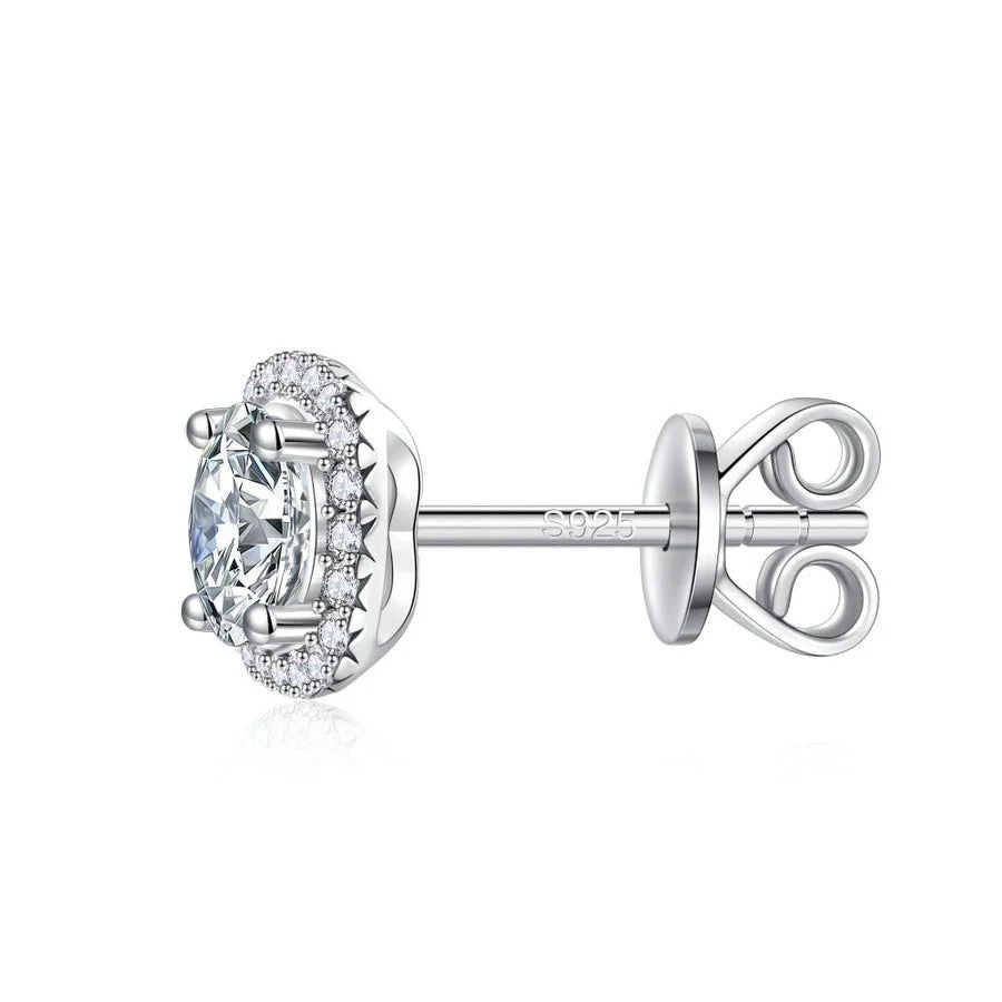 2ct moissanite studs