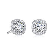 Load image into Gallery viewer, halo moissanite earrings  