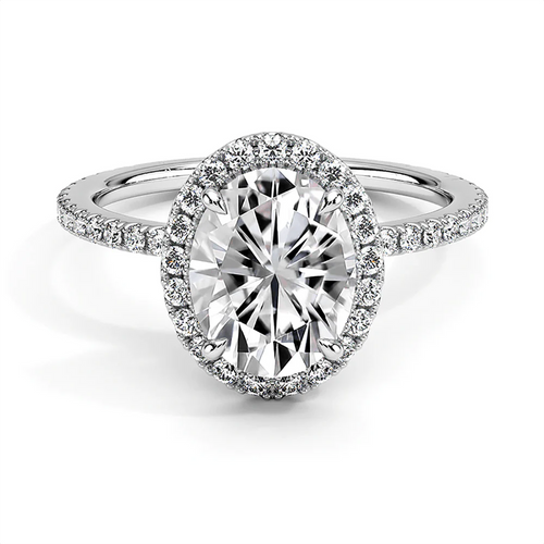 Oval Halo Lab-Grown Diamond Engagement Ring
