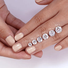 Load image into Gallery viewer, Round Cut Lab-Grown Diamond Engagement Ring – Four-Prong Solitaire Setting